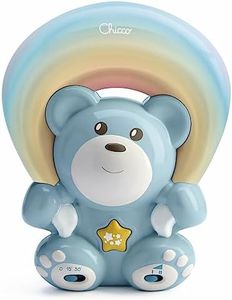 Chicco Rainbow Bear Music Projector, Baby & Toddler Night Light, Teddy Bear with Relaxing Music and Rainbow Projection with Adjustable Width and Direction, Baby Toy 0 Months Plus, Light Blue