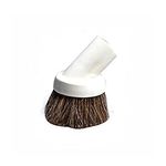 ALL PARTS ETC. Horse Hair Vacuum Attachment 1.25" Beige Round Dusting Brush, Sweeper Hair Bristle Dust Brush Compatible with Oreck, Beam, Eureka, Electrolux & other Central Vacuums