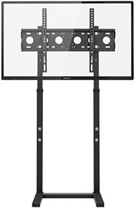 UNHO TV Floor Stand, Tall TV Stand Height Adjustable TV Mount Stand Free Standing TV Bracket for 32”-65” Flat Panel LED LCD Screens Max VESA 600x400 up to Loading Weight 40KG