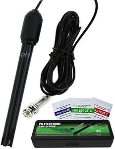 Long Body pH Electrode with BNC Socket Probe 300cm Cable 0-14pH for pH Meter, pH Controller pH Device Economical Sensor