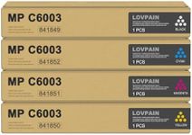 LOVPAIN MP C6003 Toner Cartridge Set (4 Pack, 1BK/1C/1M/1Y) : Bispe 841849 841852 841851 841850 Toner Cartridge Replacement for Ricoh Aficio/Lanier/Savin MP C4503 MP C5503 MP C6003 Printer