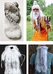 BITONA® Mythological Stage show Rishi Muni Character White hair wig and white beard for teenager and kids above age 14 years free size wig and dhadhi mooch sanyasi set