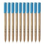 FLAIR Woody 0.7mm Ball Pen Box Pack | Attractive Woody Design | Smooth Ink Flow System With Low-Viscosity Ink | Smudge Free Writing | Blue Ink, Pack of 10 Pens