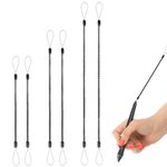 Jeffdad 6 Pcs Touch Pens Elastic Tether Lanyard, Retractable Touch Pens Coil Spring Tablet Pens Straps for Tether a Drawing Pen to Touchscreen