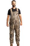 Realtree Men's Edge/Timber Camo Hunting Insulated Waterproof Windproof Breathable Midweight Super Warm Bibs Coveralls, Max-7 Bibs, L