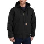 Carhartt Men's Loose Fit Washed Duck Insulated Active Jacket, Black, Medium