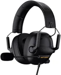 SENZER SG500 Surround Sound Pro Gaming Headset with Noise Cancelling Microphone - Soft Memory Foam Padding - Portable Foldable Headphones for PC, PS4, PS5, Xbox One, Switch - Black