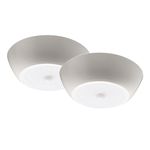 Mr. Beams MB990-WHT-02-01 UltraBright Wireless Battery Powered Motion Sensing Indoor/Outdoor LED Ceiling Light, 300 Lumens, White, 2-Pack, Pack of 2