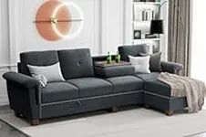 JAMFLY 107'' Sectional Couch, L Sha