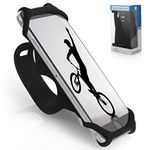 TeamObsidian Premium Bike PHONE HOLDER [SiZE L] Made of Durable Non-Slip Silicone. Bike Phone Mount/Universal Cradle for 99% of Smartphones and All Bicycle Handlebars. Secure and Flexible - Silico'