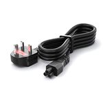 CYD 3 Pin Mains lead Power UK Plug Mickey Mouse C5 Cloverleaf 1.2m (4ft) Cord Mains Cable Lead for Laptop-Charger Toshiba Vaio Delta Asus Lenovo Electric Equipment Acer Dell HP Power Cable Cord