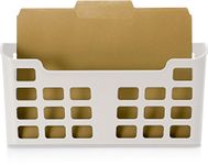 Officemate MagnetPlus Magnetic Letter Size File Pocket, Plastic, White (92543), 2.52 x 13.62 x 6.69 Inches,Offwhite