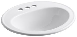 Kohler K-2196-4-0 Pennington Self-Rimming Bathroom Sink, White