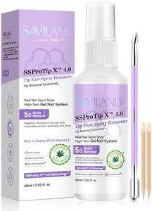 SAVILAND Solid Nail Glue Remover Spray: 60ml Quick Removal for Solid Nail Glues Gel | Gel Nails Glue Removal | Odorless No Acetone Castor Oil VE 5s Fast Remover Easy Home Use
