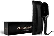 Cloud Nine The Original Hot Brush - with Hair Tame Tessellation, Variable Temperature Control & Moisture-Locking Minerals, Black