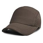 Outdoor Shaping Ultra-Light Breathable, Baseball Cap Flat-Top Sport, Quick-Dry Hat with Side Ventilation, Summer Outdoor Cap Adjustable, Hiking Running Travel Daily Wear Coffie