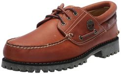 Timberland Men's Traditional Handsewn 3-Eyelet Classic Lug Boat Shoe, Medium Orange Full Grain, 6