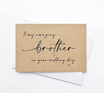 To My Brother on Your Wedding Day Card, For Sibling Gifts, Thank You Cards for Bridal Party, From Bride Groom