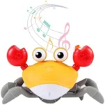 Wristy Buddy Moving Crab Toy, Interactive Sensory Development Toy (Yellow)