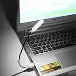 QOTSTEOS USB Reading Lamp, Portable Mini LED Light Lamp Computer Reading Lamp LED Night Light for Notebook, Laptop, Keyboard, Power Bank with Flexible Gooseneck(White-white light)