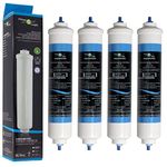 4X FilterLogic FFL-191X Water Filter Compatible with Samsung DA29-10105J, HAFEX/EXP, HAFEX EXP/LG 5231JA2010B, 5231JA2010C, 3890JC2990A / HAIER 0060823485A / Whirlpool USC100 Refrigerator