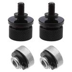 YINETTECH Motorbike Seat Fastening Bolts Nuts Kit with C-clips Washer 59768-97 CNC Aluminum Billet Black 6mm Threaded Pack of 4