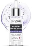 Face Oil, Midnight Rescue Elixir Face Oil Serum 30ml by Procoal - Anti Ageing Face Serum For Soft, Supple, and Glowing Skin, Rosehip Face Oil, Evening Primrose & Squalane, Made in UK