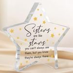 Sister Gifts - Acrylic Star Plaque Sister Birthday Gifts, Sister Gifts from Sister Brother, Funny Birthday Gifts for Sister, Unique Big Sister Gifts, Ideal Wedding Present for Sister