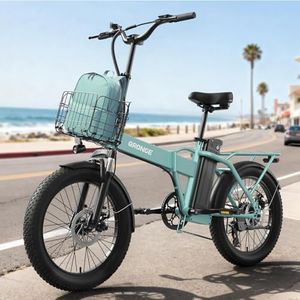 QRONGE Folding Electric Bike 1000W Peak Motor, 48V 13.5AH Removable Battery Ebike, 40-70 Miles Range, 20" Tire, 28maxMPH Electric Bike for Adults, 5 Ride Modes, Adult Electric Bicycle for Commute
