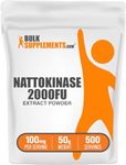 BulkSupplements.com Nattokinase 2000 FU Powder - Sourced from Natto Extract, Nattokinase Supplement - 100mg of Natto Powder per Serving, 50g (1.8 oz) (Pack of 1)