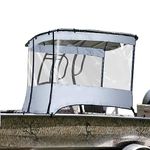 Accskzo Universal T-TOP Enclosure, Boat Console Spray Shield, Clear Spray Curtain for T-TOP Center Console Gray,Fits Boat Width 6.9-7.5FT