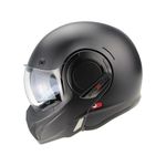 VPR F242 P/J Reverse Flip-Up Motorcycle Helmet - Double Visor Modular Jet Crash Helmet for Racing Sports Touring - Road Legal ECE22.05/22.06 Approved Motorbike Helmets (Matt Black,L)