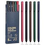 MIXVOVA Colored Pens, 5Pcs Gel Pens