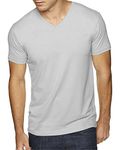 Next Level Apparel Men's Premium Sueded V-Neck T-Shirt, Heavy Metal, Medium