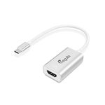 USB C to HDMI Adapter, Megulla USB-C/Thunderbolt 3 to HDMI Adapter, Support 4k/60Hz, for New Macbook, 2017 Macbook Pro, iMac and More –Silver, Aluminum