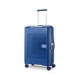 American Tourister Aerostep 8 Wheel 67 Cm Checkin Trolley Bag Hard Case Polypropylene 360 Degree Wheeling System Luggage, Trolley Bag for Travel, Suitcase for Travel, Red dot Award Winner,Navy Blue