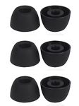 3 Pairs Ultra Comfort Ear Tips for Galaxy Buds2 Pro Earplugs Replacement, Silicone Eartips for Samsung Galaxy Buds2 Pro/SM-R510 Headphone Earplug Set- Black