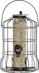 Squirrel Proof Garden Ornaments Outdoor Wild Seed Bird Feeder with Bird Cage Weather Resistant Safe Guard Wildlife Birds Feeder Larger Birds Such As Doves And Pigeons (SEED FEEDER)