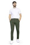 FRONTLINE CREATION Men's Lycra Solid Lycra Slim Fit Stretchable Casual Wear Comfortable Formal Trousers Pants (Pant-Mahandi)