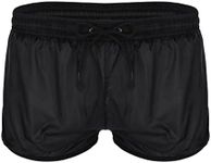 iiniim Men's See Through Drawstring Lightweight Boxer Shorts Panties Underwear Swim Trunks Cover Up Black Small