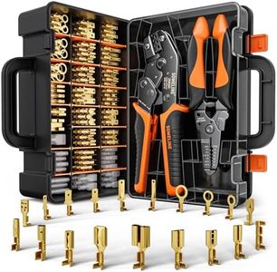 SOMELINE® Crimpadora Terminales Cables Electricos, 20 tipos 0,25-2.5mm² - Herramientas de electricista, Alicates para terminales electricos