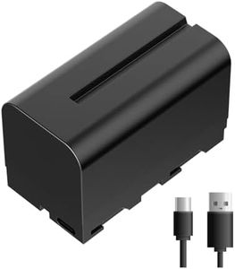 FEELWORLD 2 Pack NP-F750 4400mAh Battery Replacement of NP-F970 F960 F950 F770 F750 F570 F550, USB-C Fast Charging Rechargeable for LED Light, Camera Monitor, Wireless Transmission