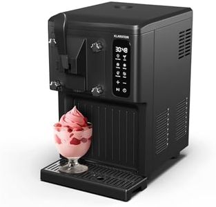 Klarstein SweetSwirl Ice Cream Maker - 3-in-1 Machine for Ice Cream, Milkshakes & Smoothies, Soft Serve Dispenser, 1.5L Tank, Touch Display, Keep Cool Mode, Easy Clean, Black