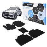 CLIM ART WaterTrap Custom Fit Floor Mats for Mercedes GLE-Class 2020-2024, 1&2 Row, Car Mats Floor Liner, All-Weather, Car Accessories Man & Woman, Black/Black - FL011520088