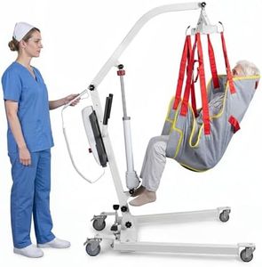 noerishia Electric Transfer Lift Chair, 440 lbs Capacity Battery Powered Patient Lift with Sling, Floor to Bed Transfer Aid for Elderly, Home Care Hospital Healthcare Facilities
