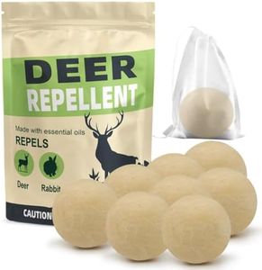 PREPELLITY Deer Repellent, Rabbit Repellent Outdoor, Deer Deterrent for Garden, Repellents Deer for Plants, Keep Rabbits Out of Backyard, Deer Repellant Balls for Flowers Shrubs & Trees-8 Packs