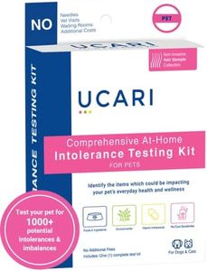 UCARI Pet Sensitivity & Intolerance Test Kit for Dogs & Cats | 1000+ Environmental & Pet Food Intolerance Screening | | 4 Tests in 1 | Non-Invasive Bioresonance Home Health Testing Kits, Fast Results