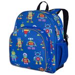 Wildkin Olive Kid's Plastic Robots Pack 'n Snack Backpack