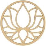 CONTRAXT Lotus Flower Decoration Wall Decoration Wood Lotus Flower Decoration Wall Decoration Lotus Flower Picture Decoration Wall Wood Vintage Garden Decoration Meditation Accessories 3D Mandala Wall Picture Non-Metal (Lotus Flower, MDF)