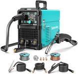 145A MIG Welder, 110/220V Dual Voltage Flux/Solid Core MIG Welder/Lift TIG/Stick 3 in 1 MIG Welding Machine,MIG145 9GEN Synergy Flux IGBT Welder Digital Screen Display